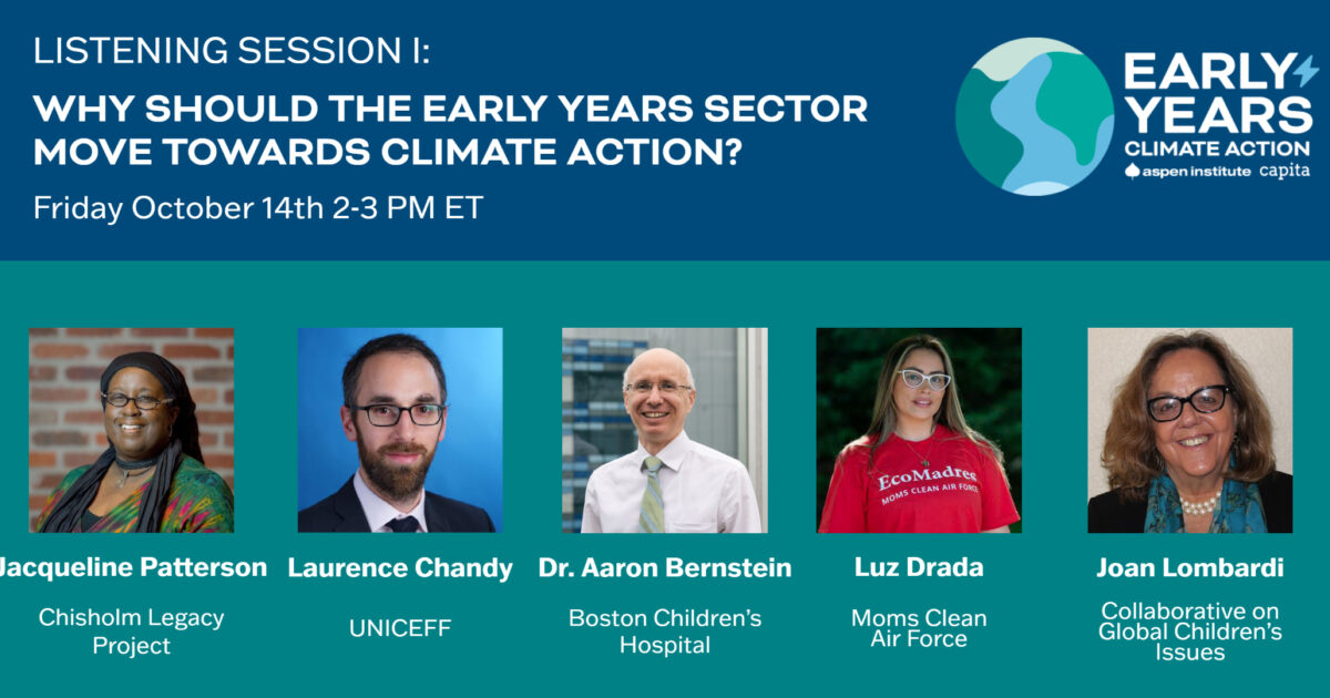 Early Years Climate Action Listening Session I: Why should the early ...