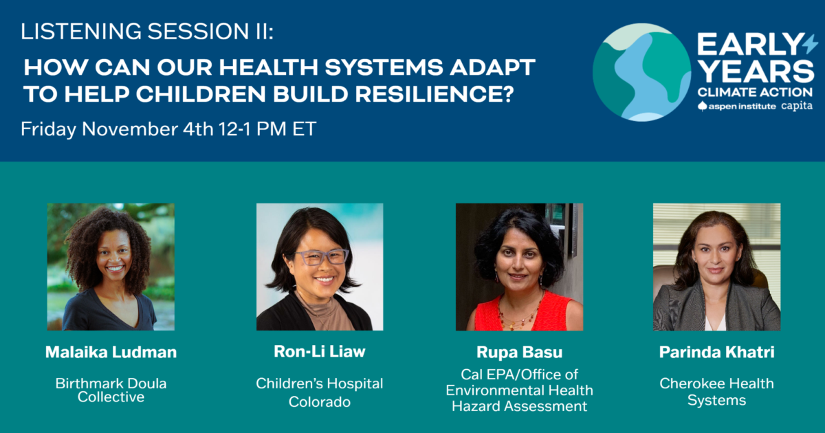 Early Years Climate Action Listening Session I: Why should the early ...