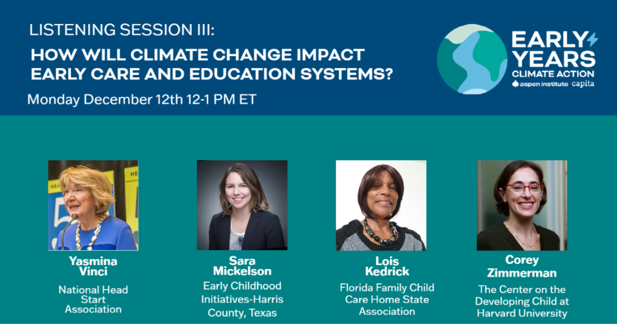 Early Years Climate Action Task Force: Listening Session III - This Is ...